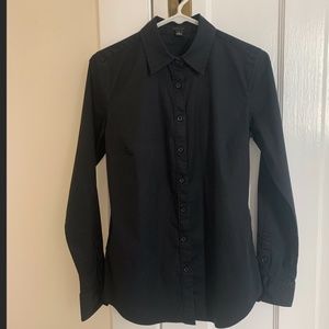 Ann Taylor Black Button-Down, Size 4